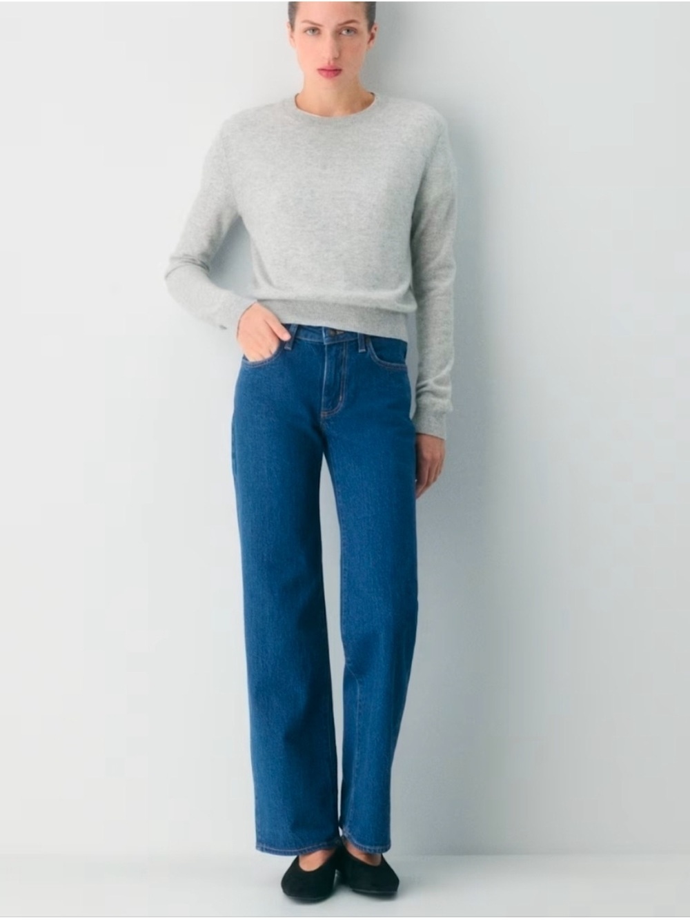 Aritzia Denim Forum Lana Curve-Fit Mid Rise Wide Jeans